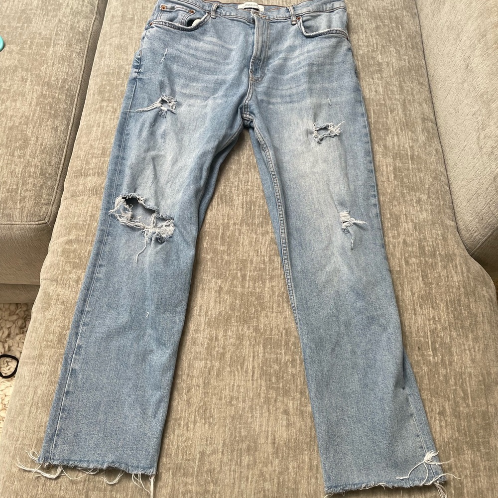 Light Blue Distressed Women's Jeans